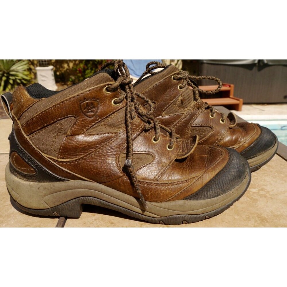 Ariat Vista Ankle Boot Leather Brown Women's Barn Hiking Sz 7.5 B 71030 ATS Tech